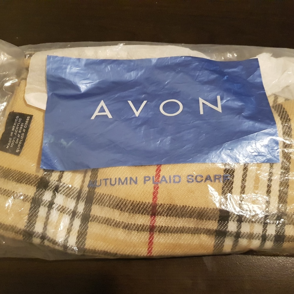 AVON Autumn Plaid Scarf